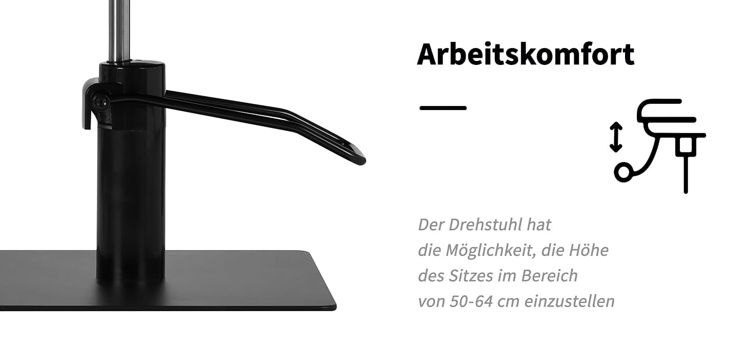 Friseurstuhl Gabbiano Modena Schwarz