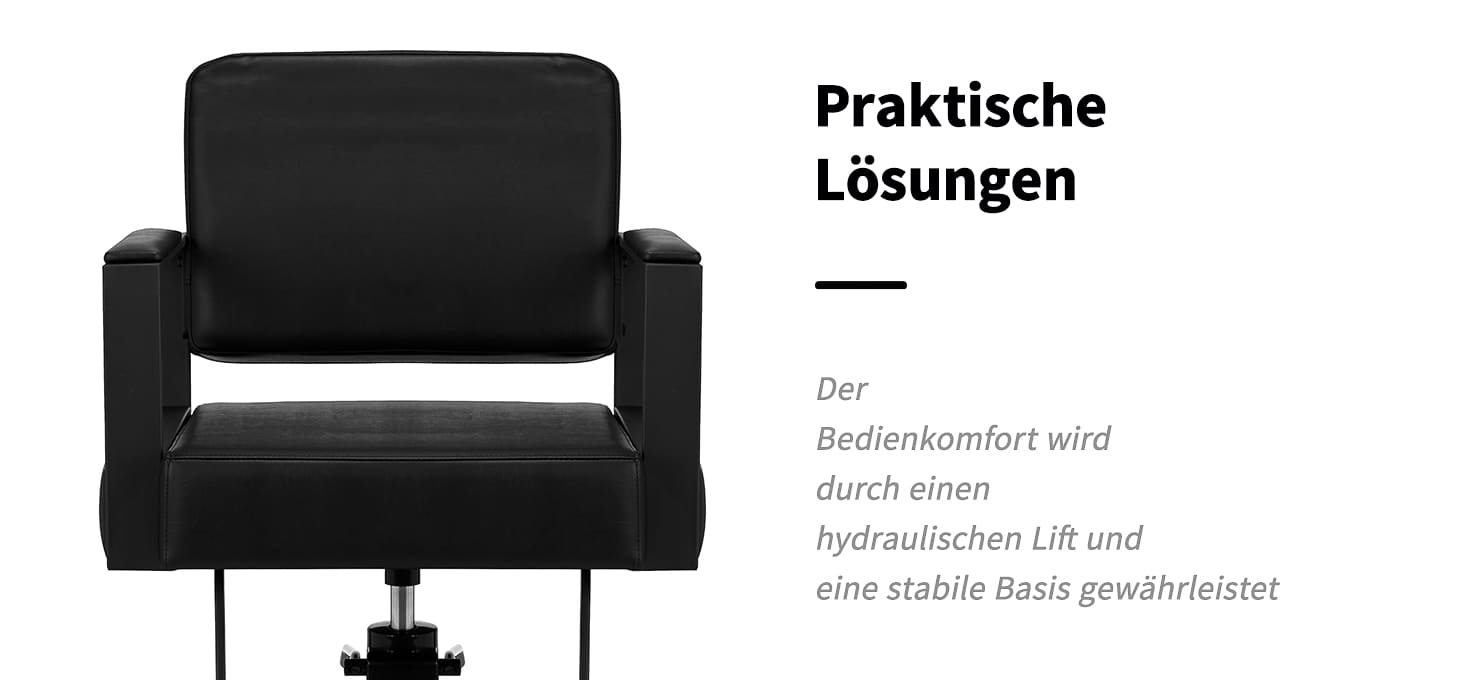 Friseurstuhl Gabbiano Modena Schwarz