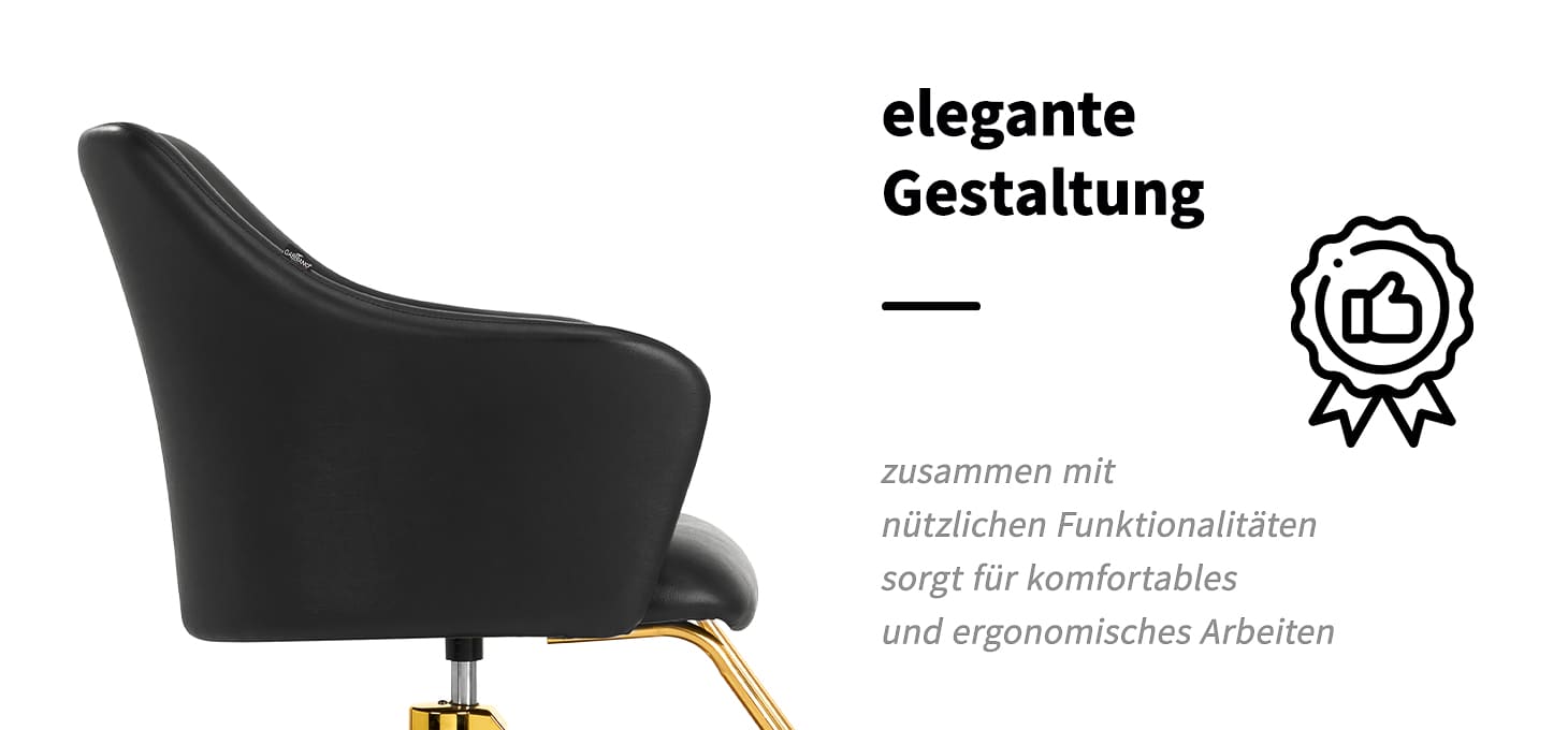 Friseurstuhl B204G Schwarz