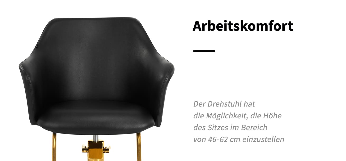 Friseurstuhl B204G Schwarz