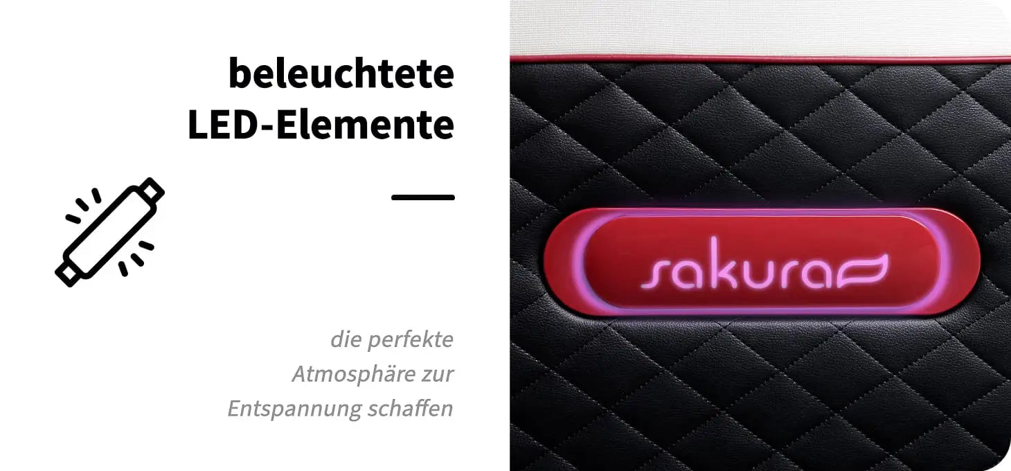 Sakura Massagesessel Standard 801 schwarz-rot