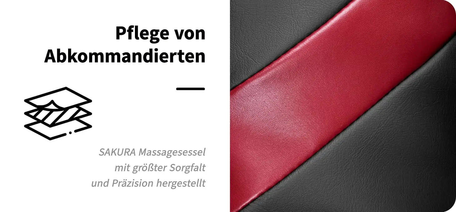 Sakura Massagesessel Standard 801 schwarz-rot