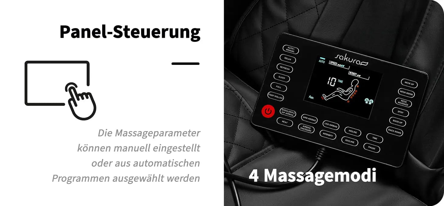 Sakura Massagesessel Standard 801 schwarz-rot