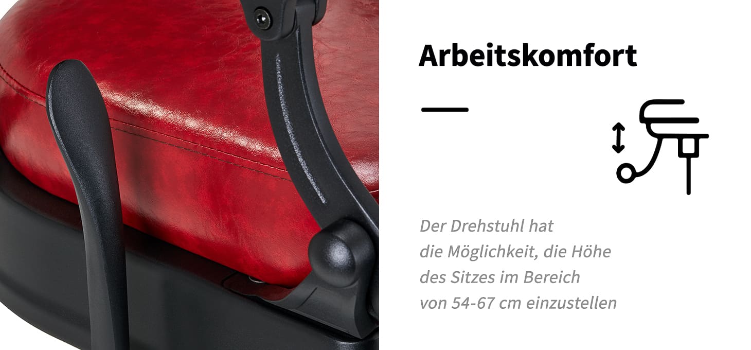 Barberstuhl President Rot