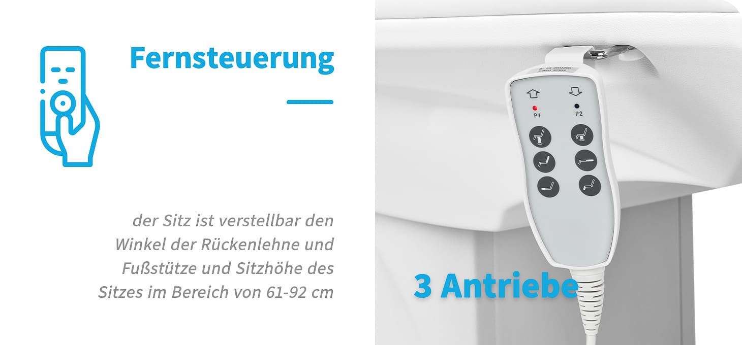 Elektr. Kosmetikstuhl Azzurro 891 Weiß