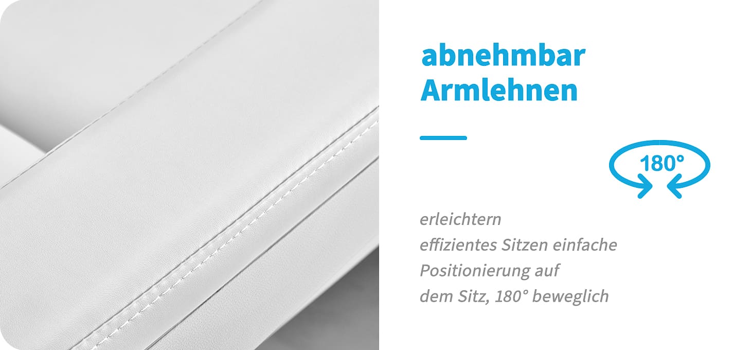 Elektr. Kosmetikstuhl Azzurro 891 Weiß