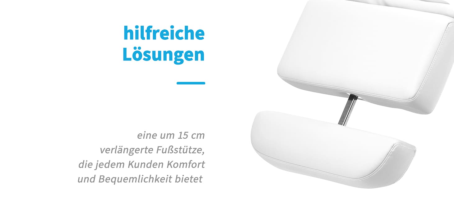 Elektr. Kosmetikstuhl Azzurro 891 Weiß