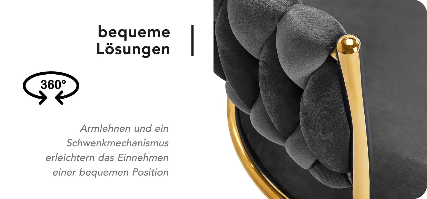 4Rico Drehstuhl QS-GW01G grau