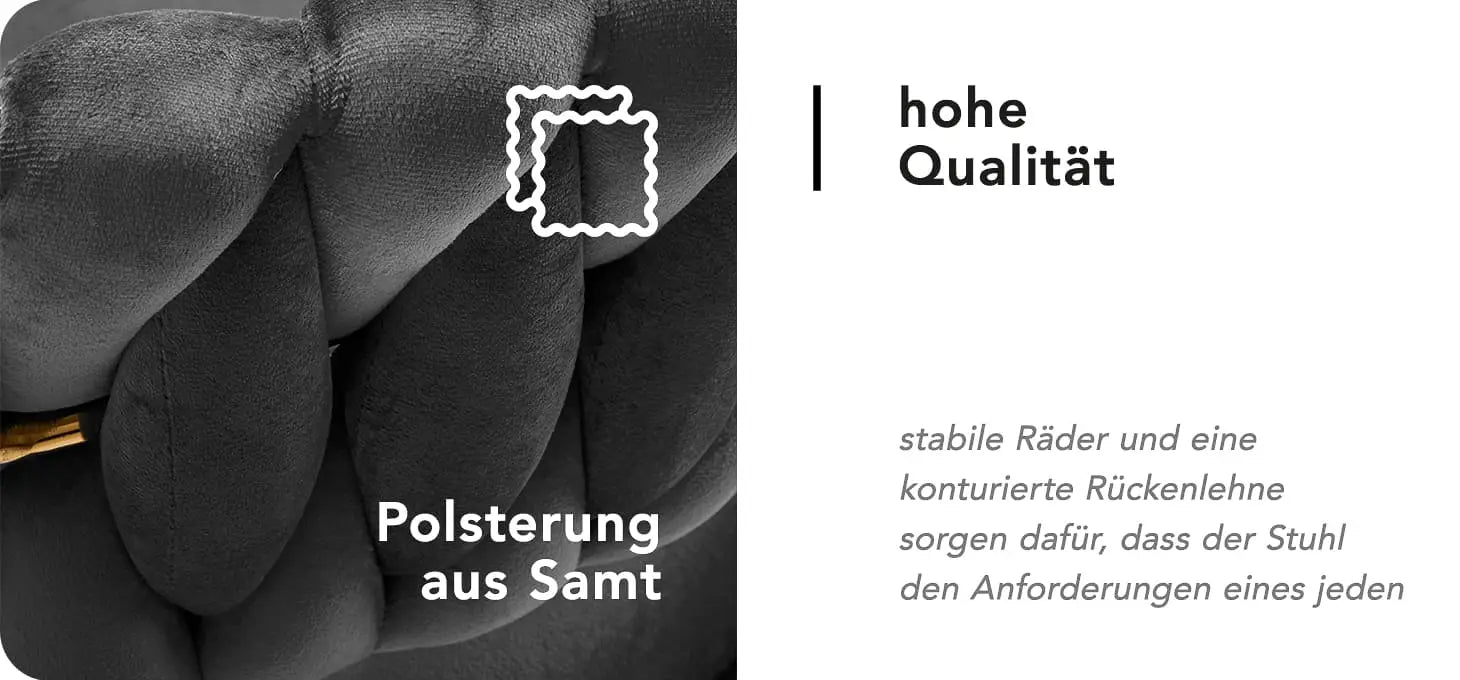 4Rico Drehstuhl QS-GW01G grau