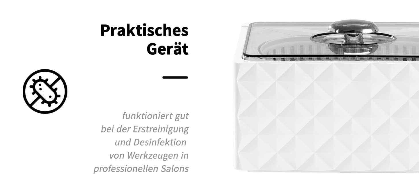 Ultraschallreiniger AD-3000 Fassungsvermögen 0,45 l 26 W Weiß