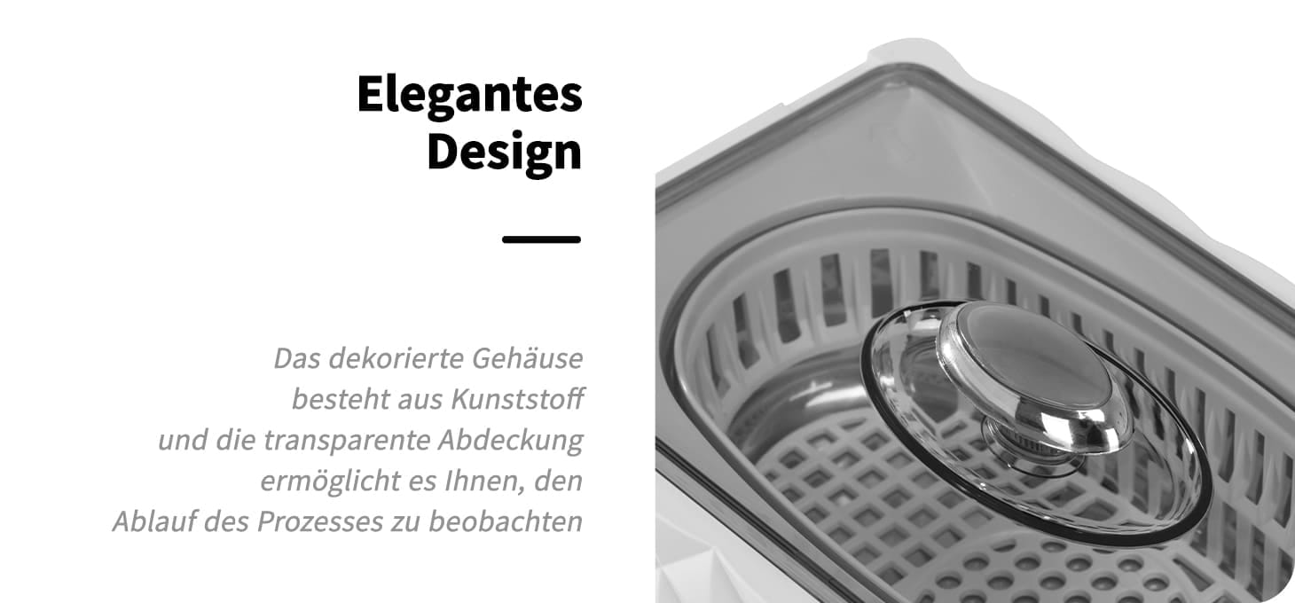Ultraschallreiniger AD-3000 Fassungsvermögen 0,45 l 26 W Weiß