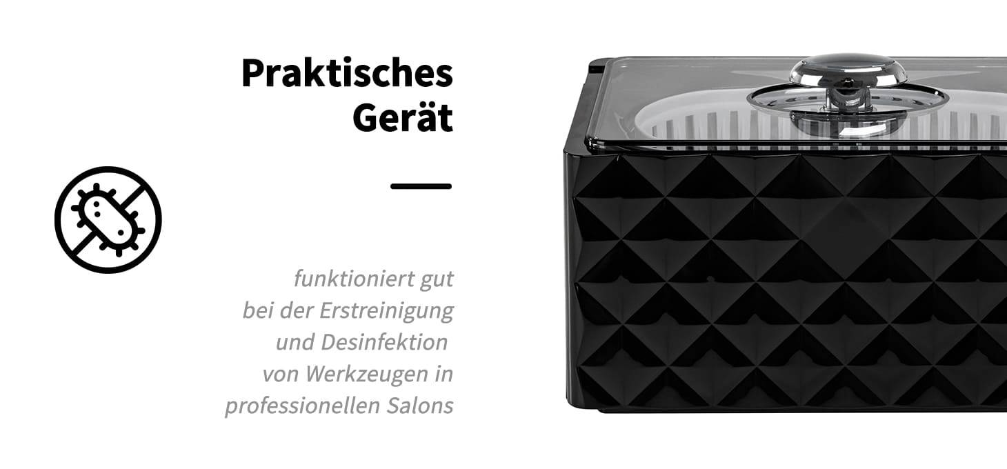 Ultraschallreiniger AD-3000 Fassungsvermögen 0,45 l 35W Schwarz