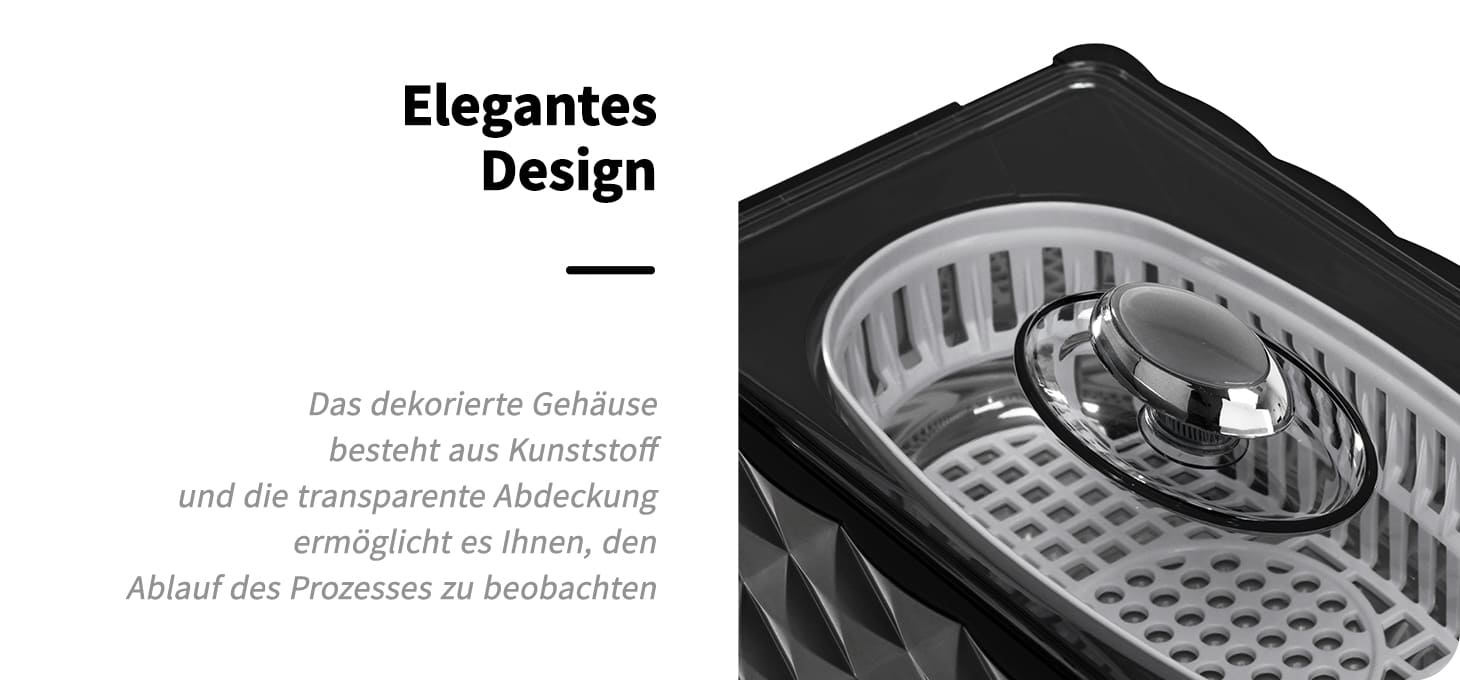 Ultraschallreiniger AD-3000 Fassungsvermögen 0,45 l 35W Schwarz