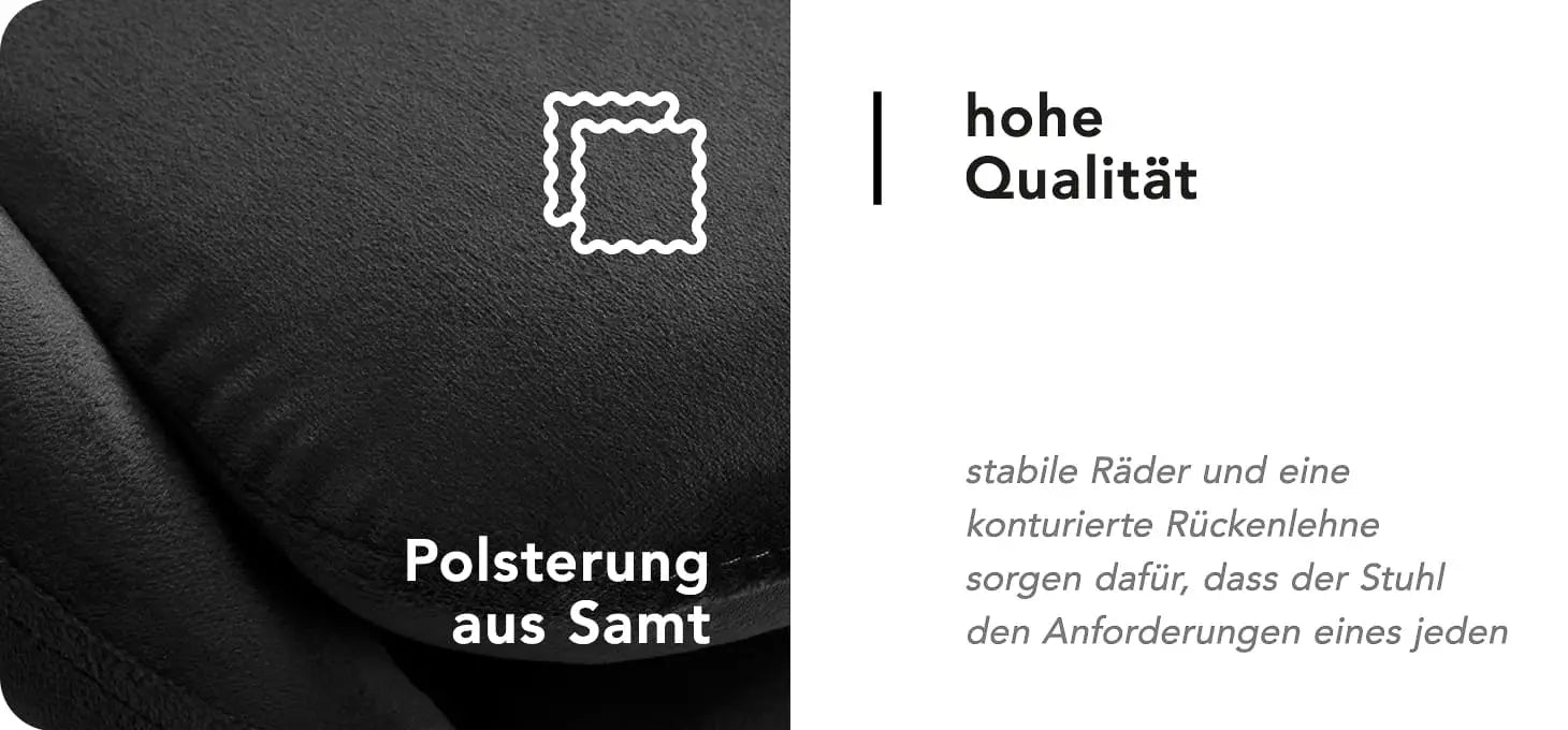 4Rico Drehstuhl QS-MF18G schwarz