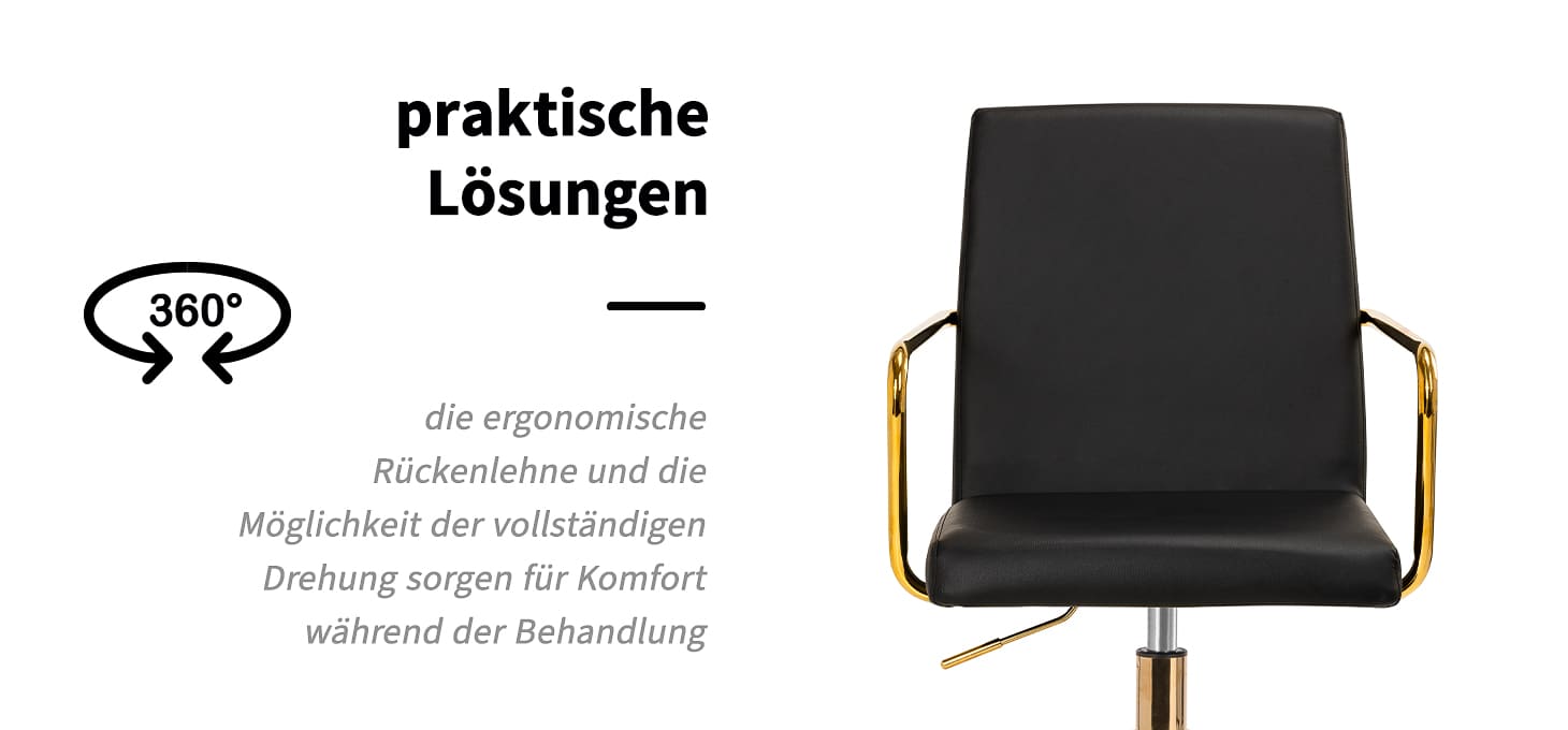 Kosmetikstuhl QS-OF211G schwarz
