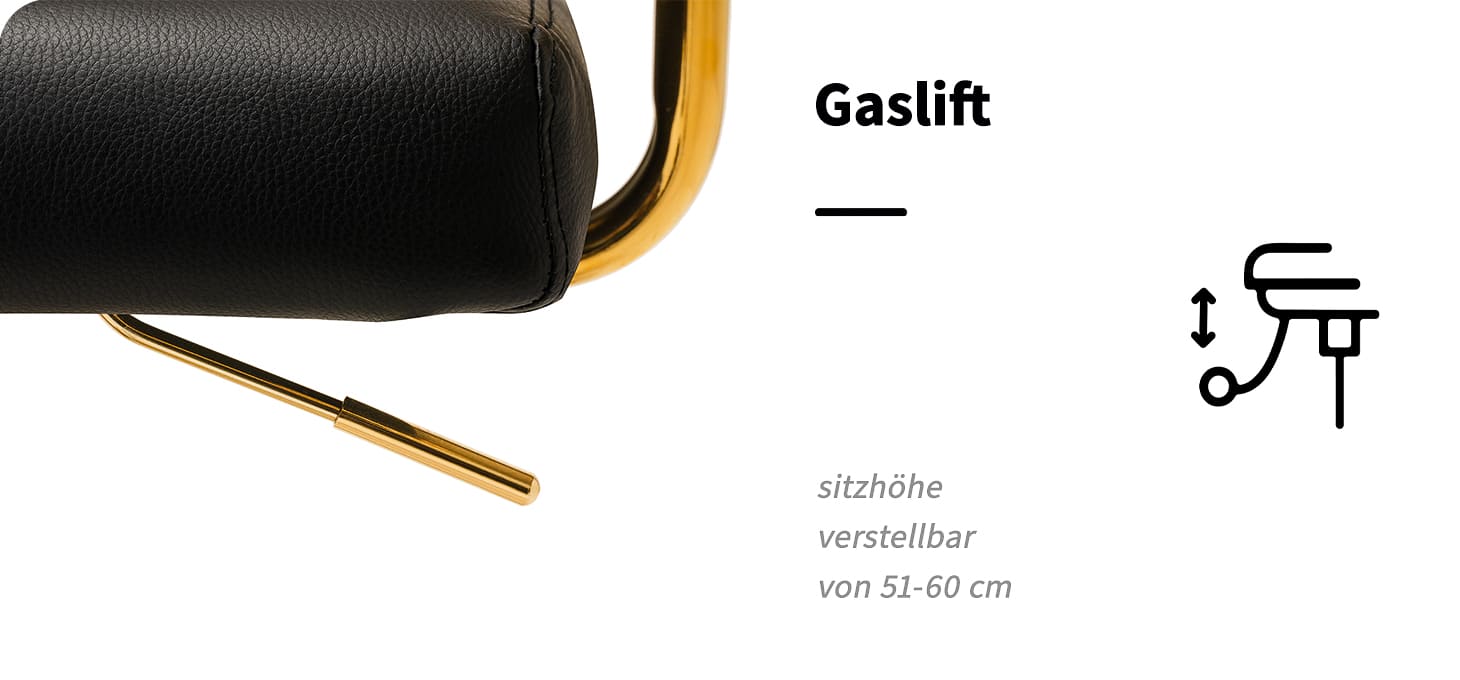 Kosmetikstuhl QS-OF211G schwarz