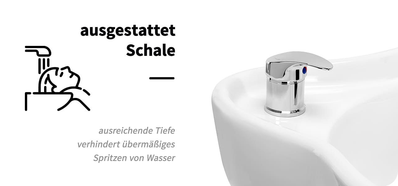 Gabbiano elektrische Friseurwäsche TRYCHO schwarz