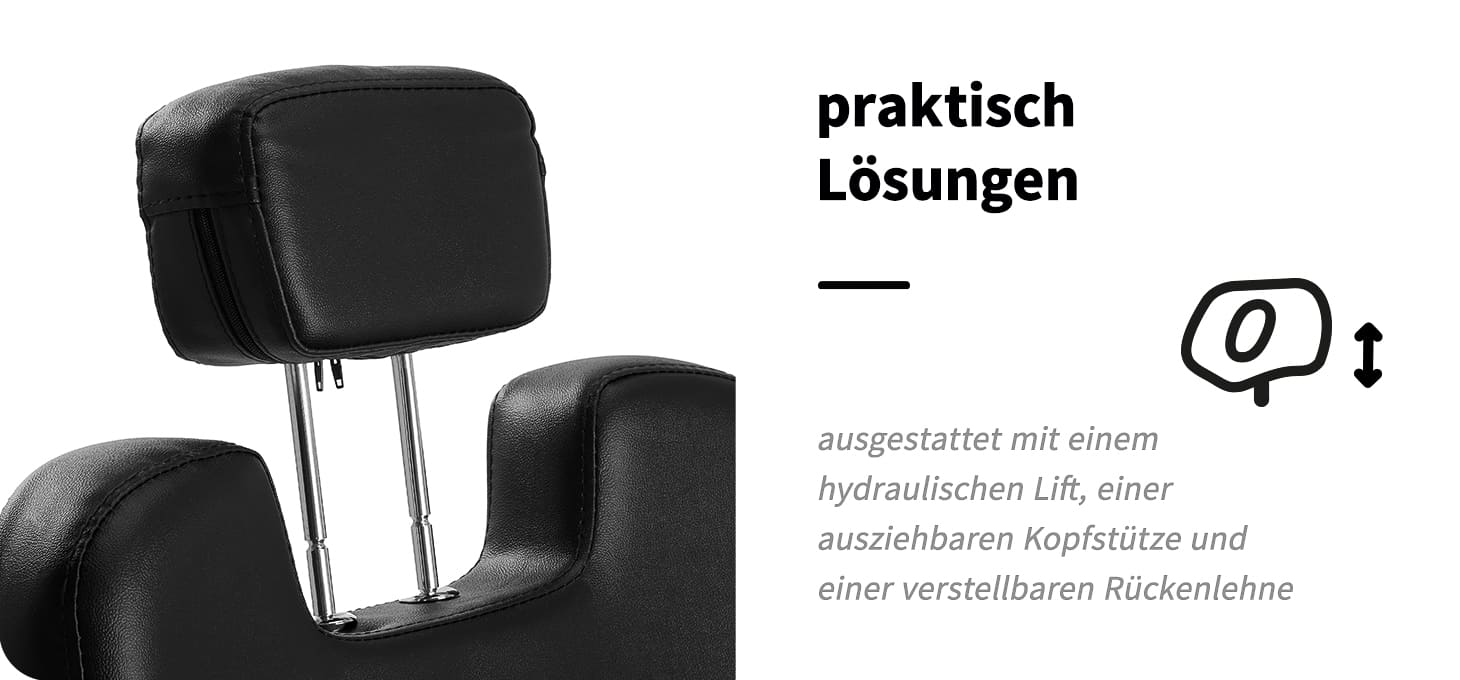 Gabbiano Friseurstuhl Wilno schwarz