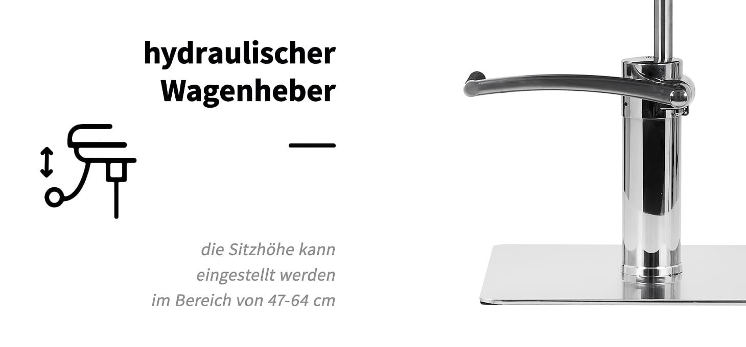 Gabbiano Friseurstuhl Wilno schwarz