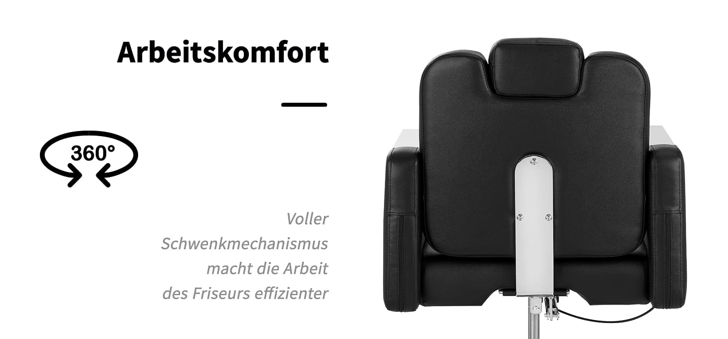Gabbiano Friseurstuhl Wilno schwarz