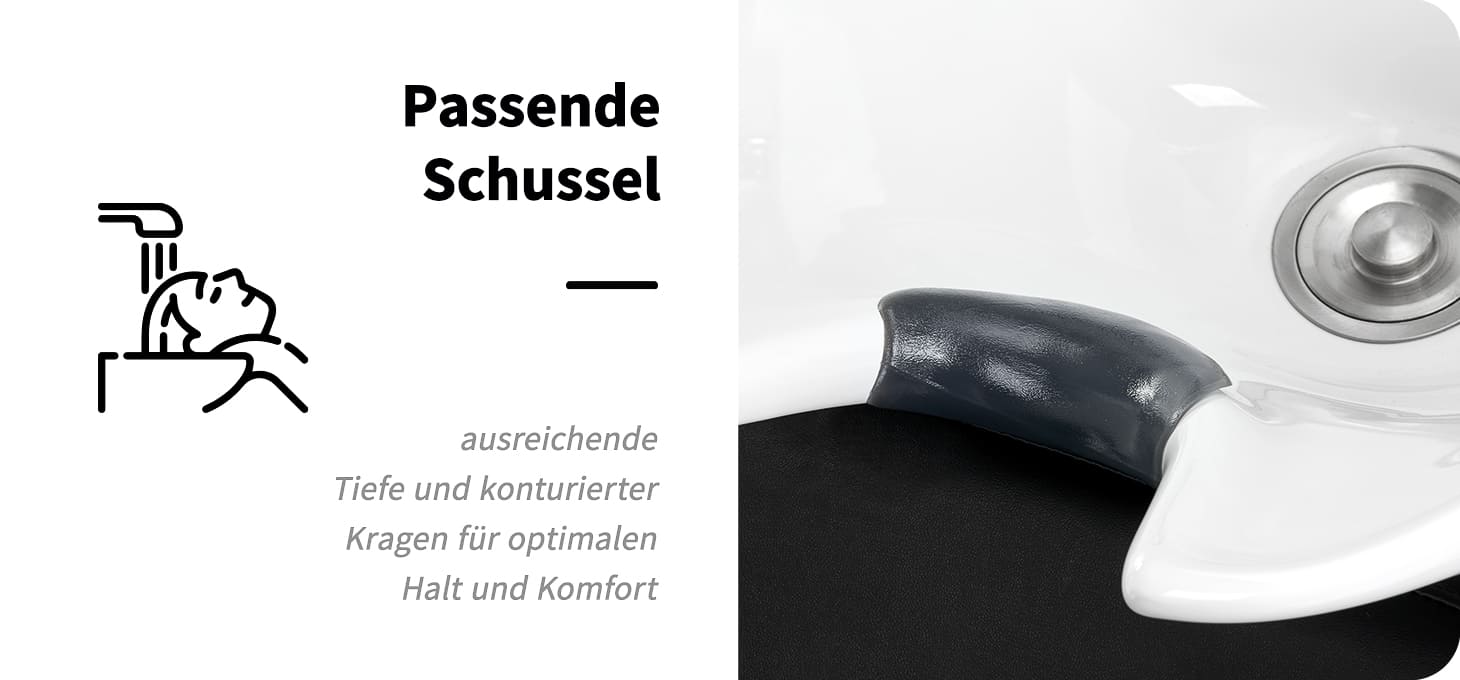 Gabbiano Friseurwaschanlage ZA31 schwarz