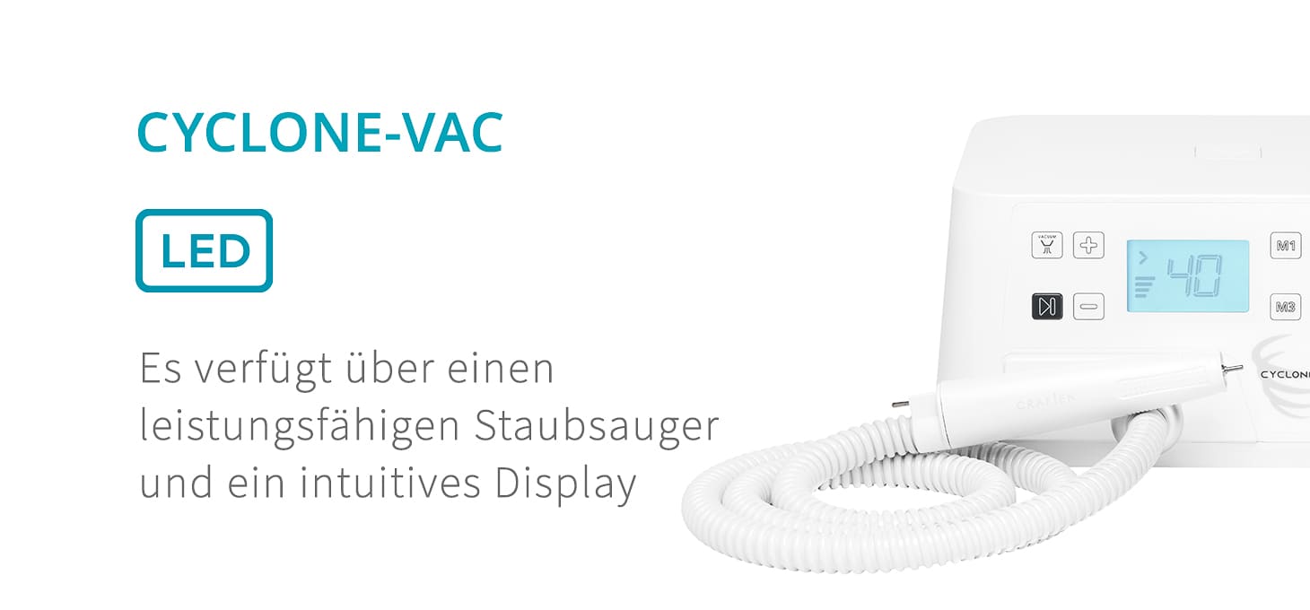 KIT Saeyang Marathon Cyclone-Vac Nagelfräser mit Absorber + Minischrank 969 weiß