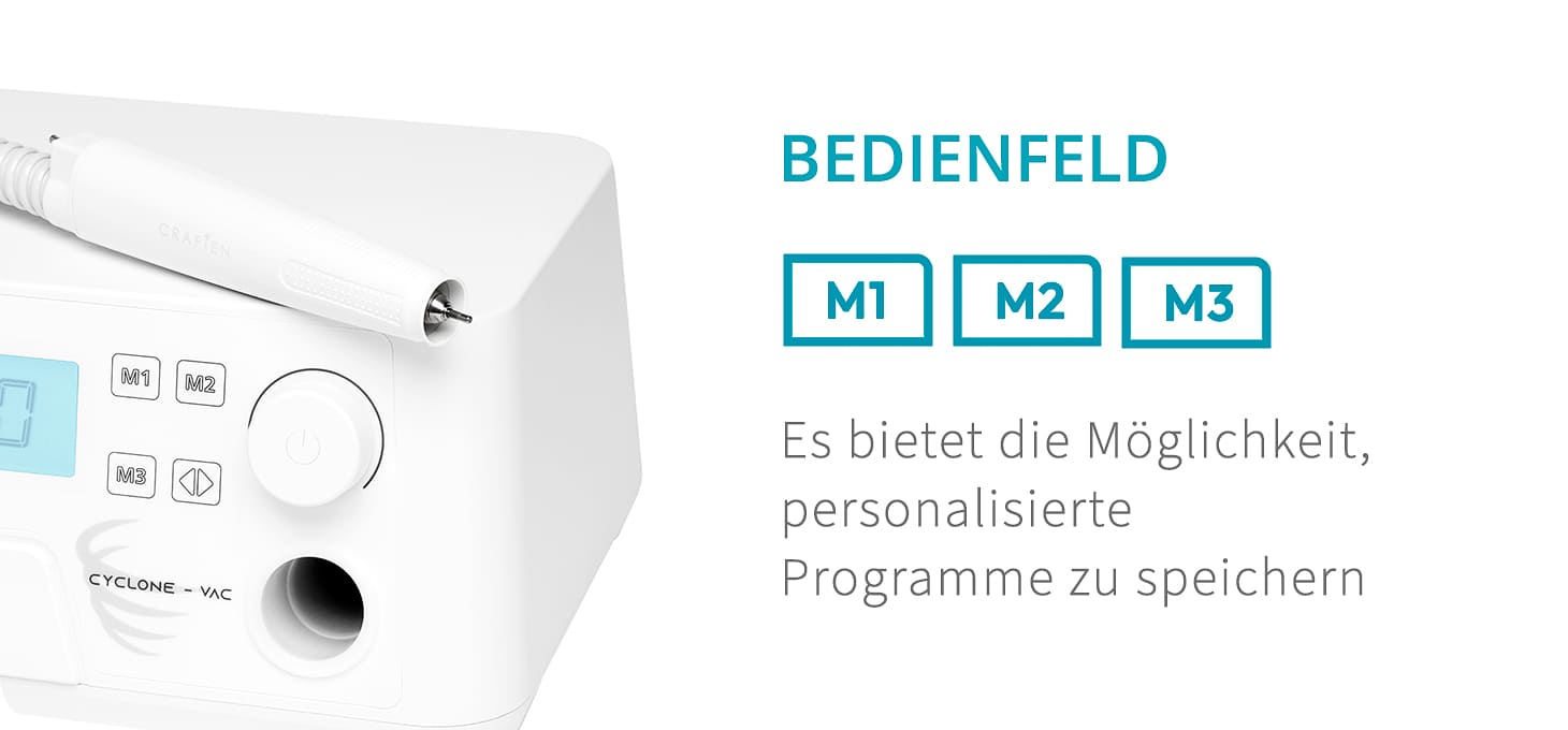 KIT Saeyang Marathon Cyclone-Vac Nagelfräser mit Absorber + Minischrank 969 weiß