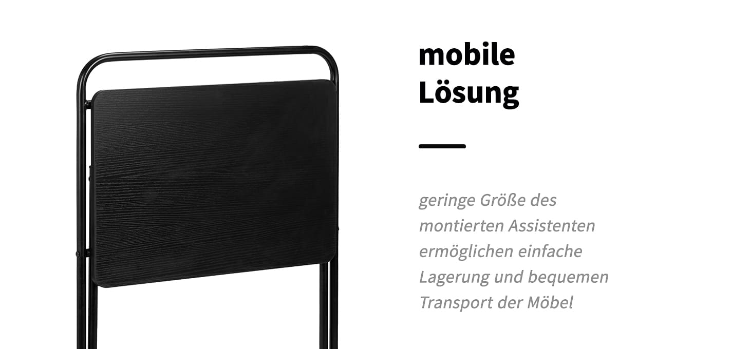Pro Ink Faltbarer Tattoowagen Schwarz