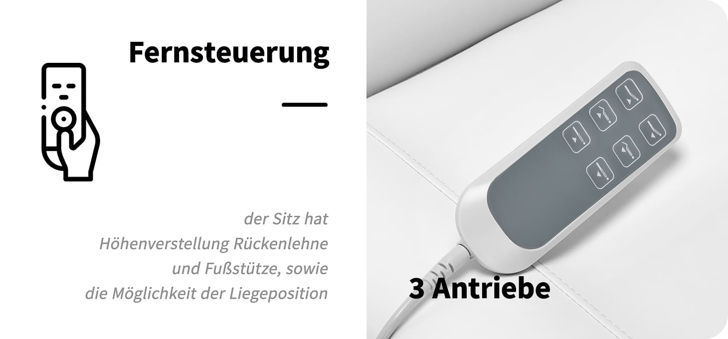 Elektrische Kosmetikliege SILLON CLASSIC 3 Motoren weiß