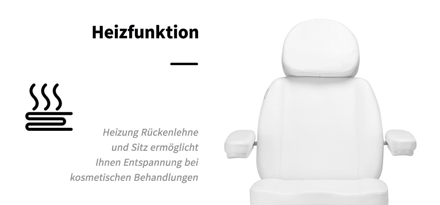 Elektrischer Kosmetikliege SILLON CLASSIC 3 Motoren mit Heizung weiß