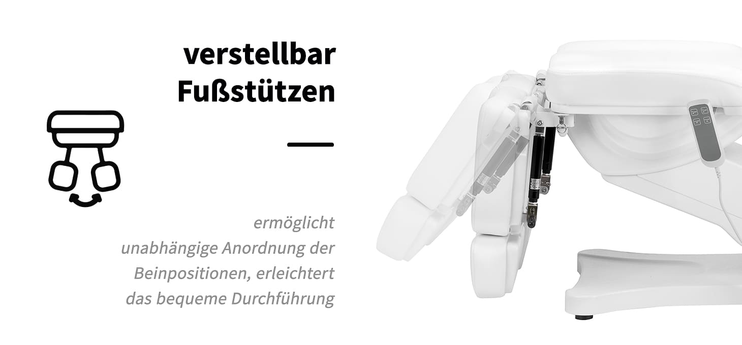 Elektrische Kosmetikliege SILLON CLASSIC 2 Pediküremotoren weiß