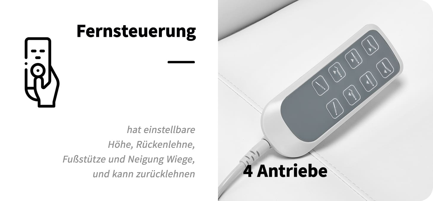Elektrischer Kosmetikliege SILLON CLASSIC 4 Motoren mit Wiege weiß