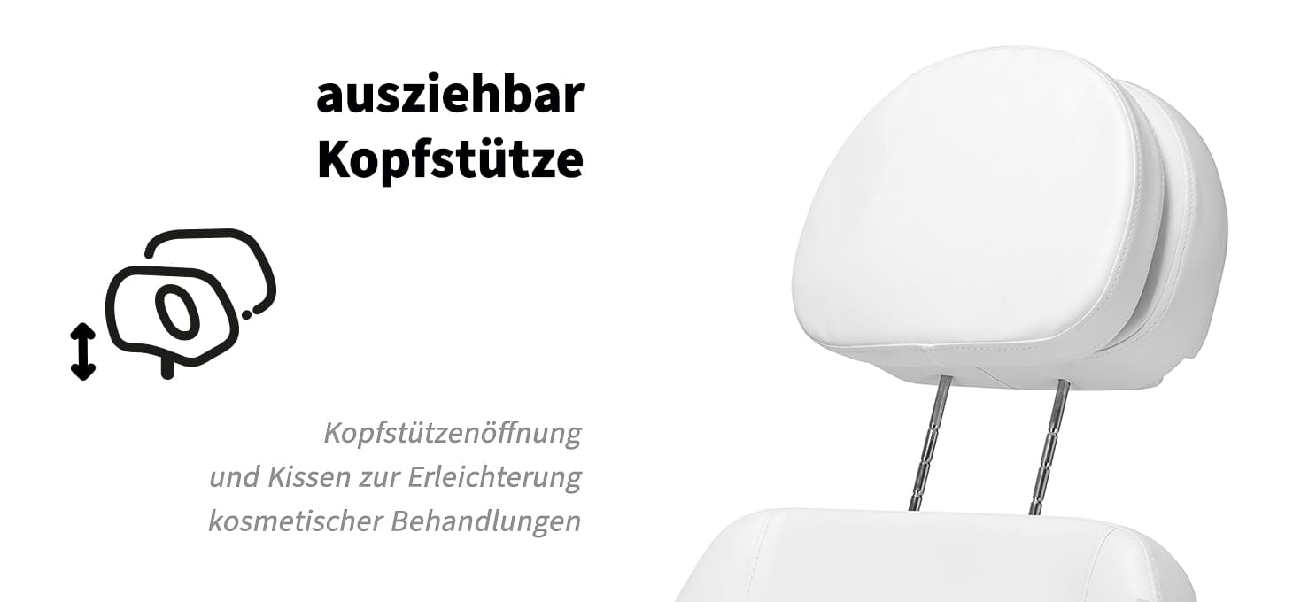 Elektrischer Kosmetikliege SILLON CLASSIC 4 Motoren mit Wiege weiß