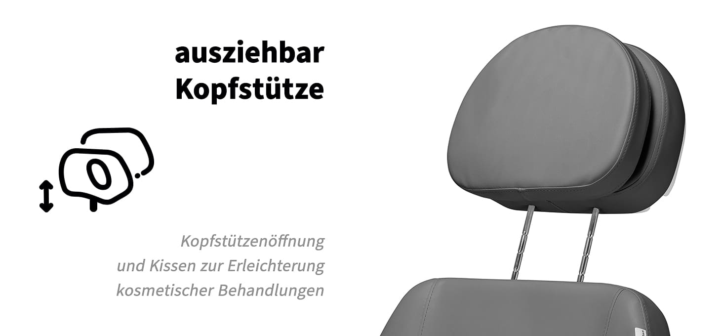 Elektrische Kosmetikliege SILLON CLASSIC 4 Motoren mit Wiege grau