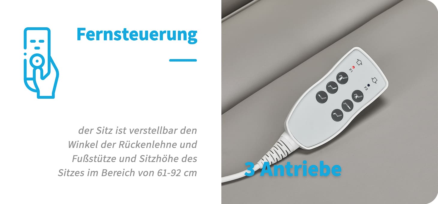 Elektr. Kosmetikstuhl Azzurro 891 grau