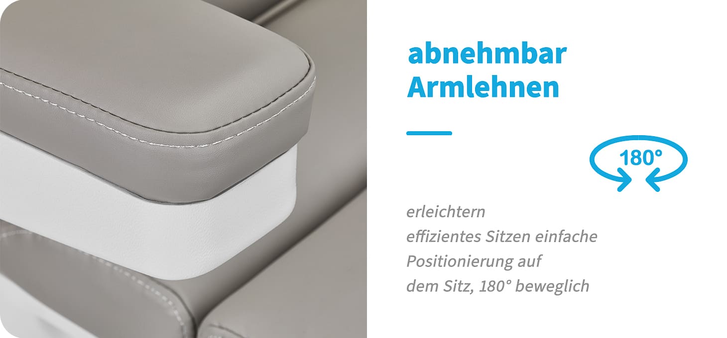 Elektr. Kosmetikstuhl Azzurro 891 grau