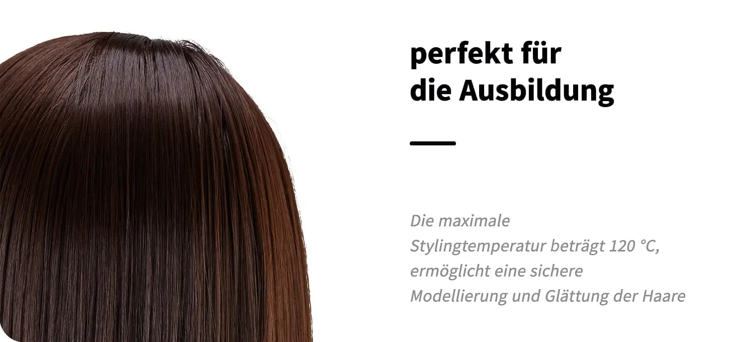 Gabbiano Friseur-Trainingskopf WZ2 mit synthetischem Haar Farbe 4# Länge 24’’