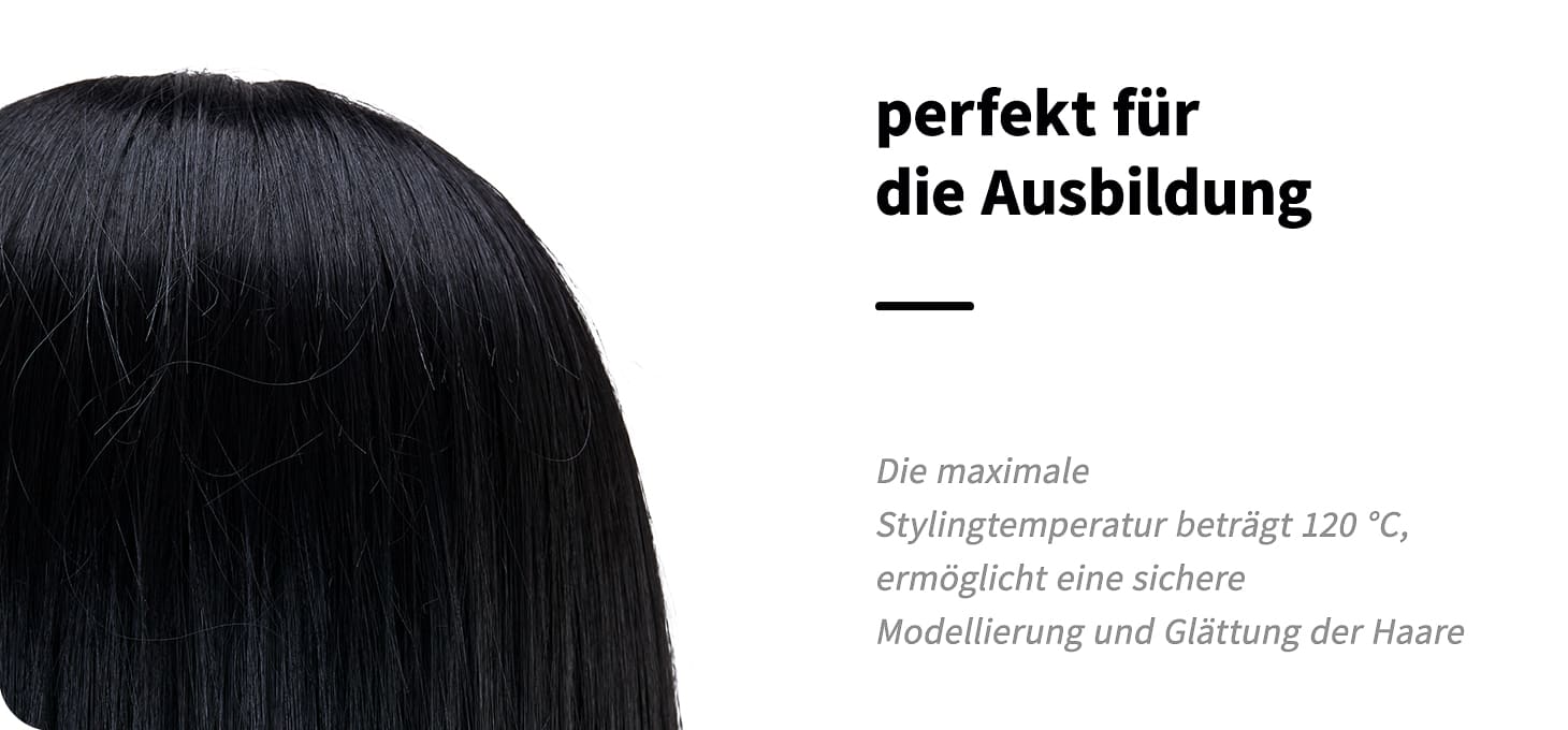 Trainingskopf mit Friseurbarthaar Gabbiano WZ4 synthetisches Haar Farbe 1# Länge 8’’ + 6’’