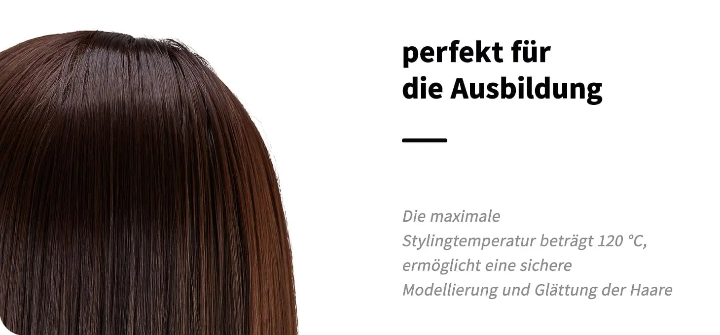 Gabbiano Trainingskopf mit Friseurbarthaar WZ4 synthetisches Haar Farbe 4# Länge 8’’ + 6’’