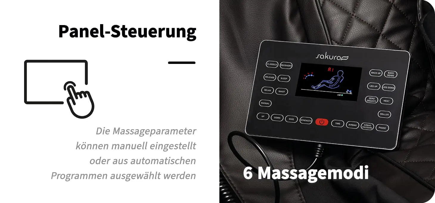 Sakura Massagestuhl Comfort Plus 806 Schwarz