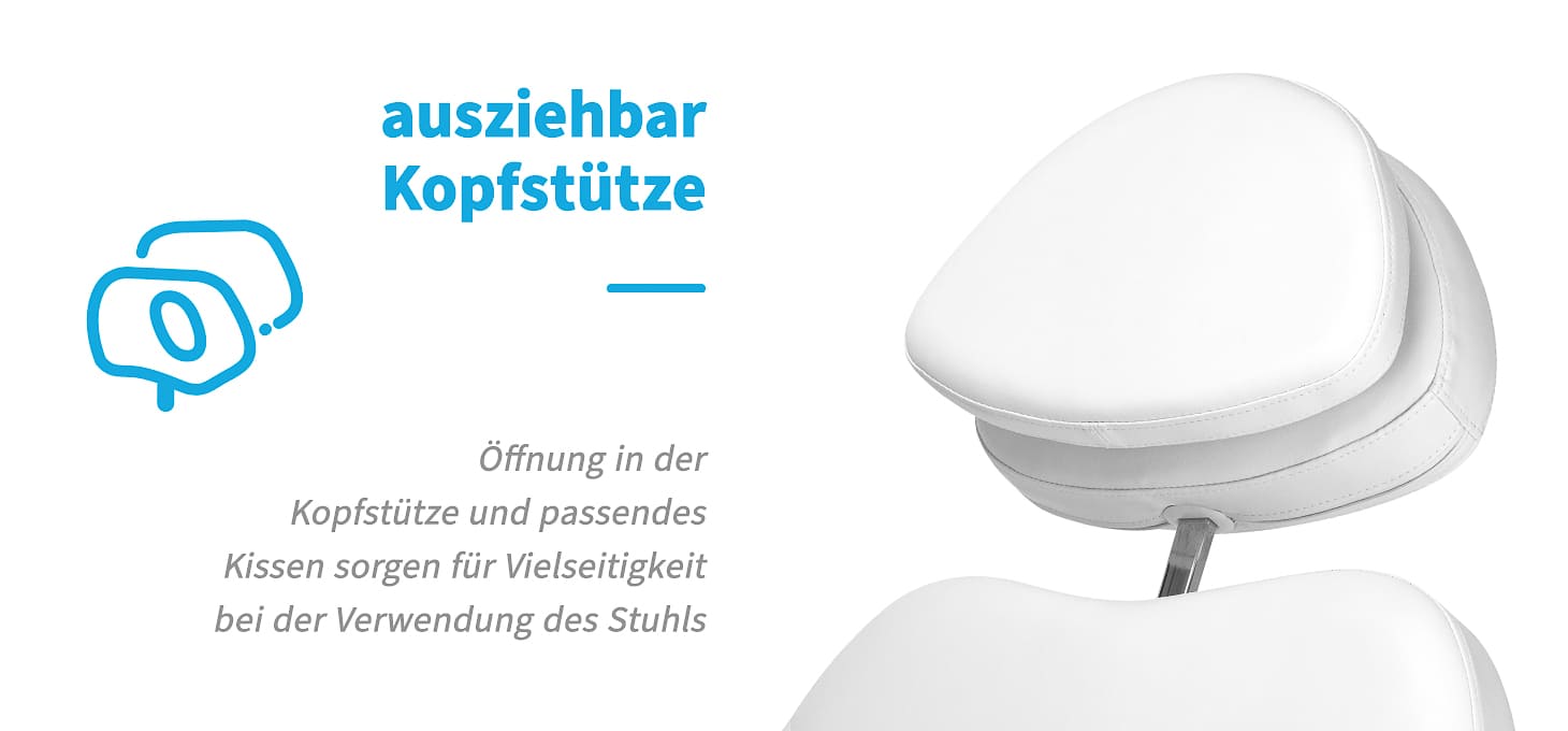 Azzurro 563 Kosmetikstuhl Weiß