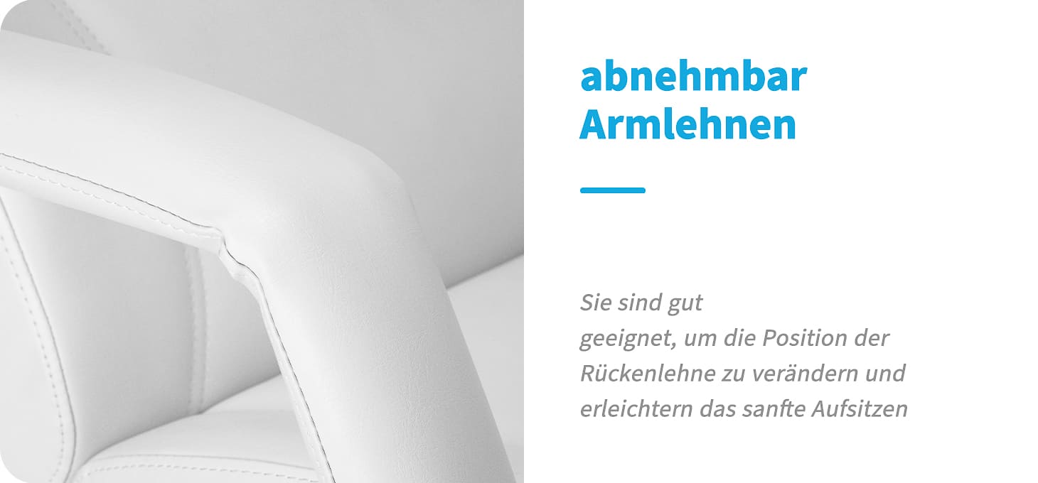 Azzurro 563 Kosmetikstuhl Weiß