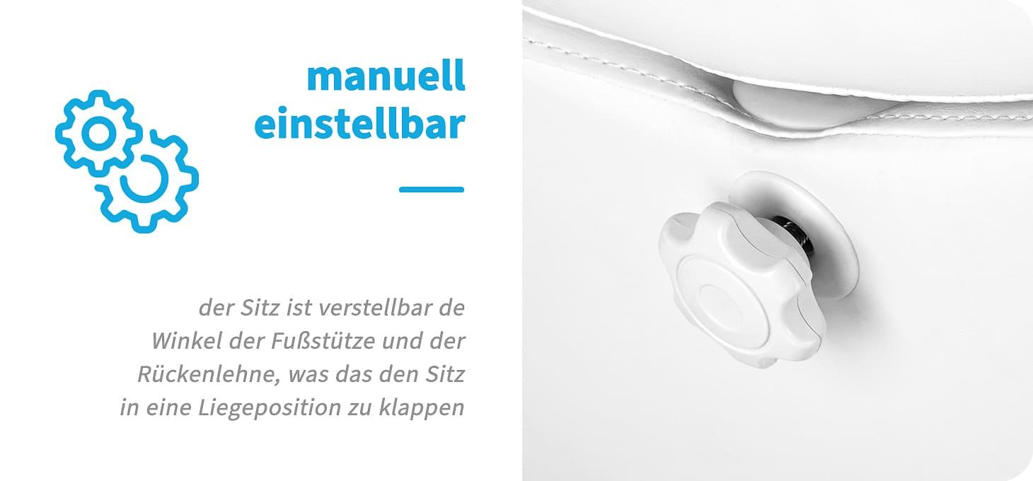 Azzurro 563 Kosmetikstuhl Weiß