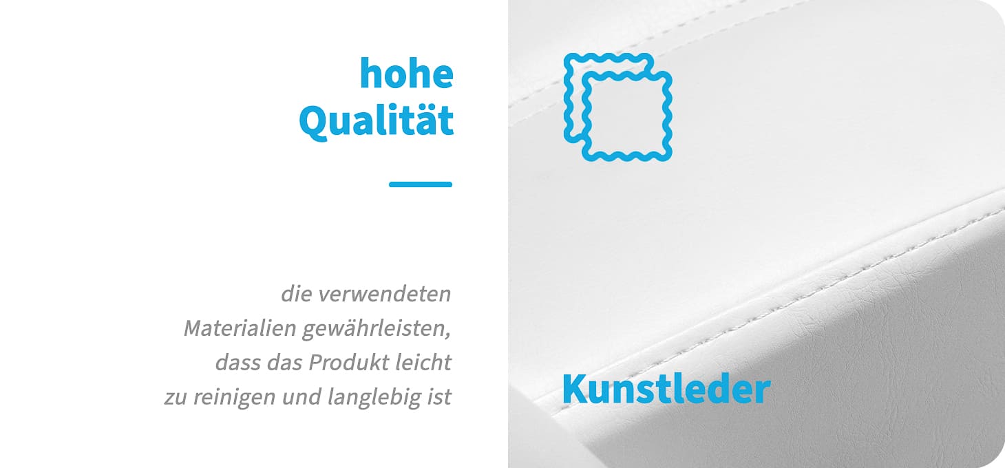 Azzurro 563 Kosmetikstuhl Weiß