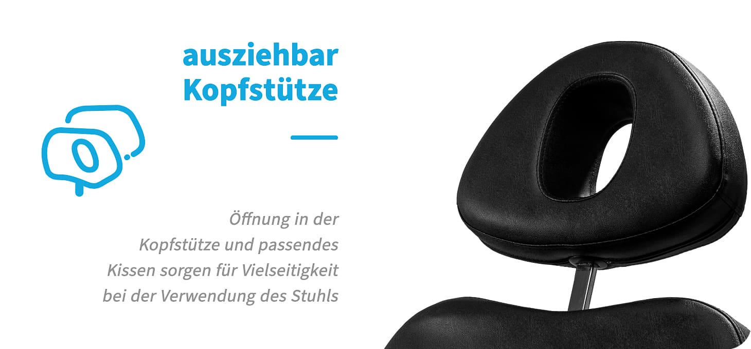 Azzurro 563 Kosmetikstuhl schwarz