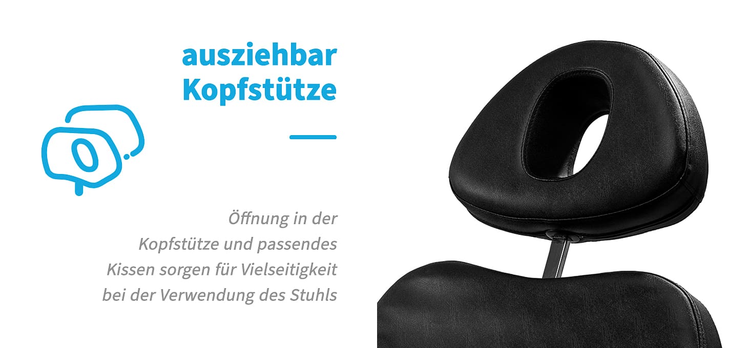 Azzurro Kosmetiksessel 563S schwarz