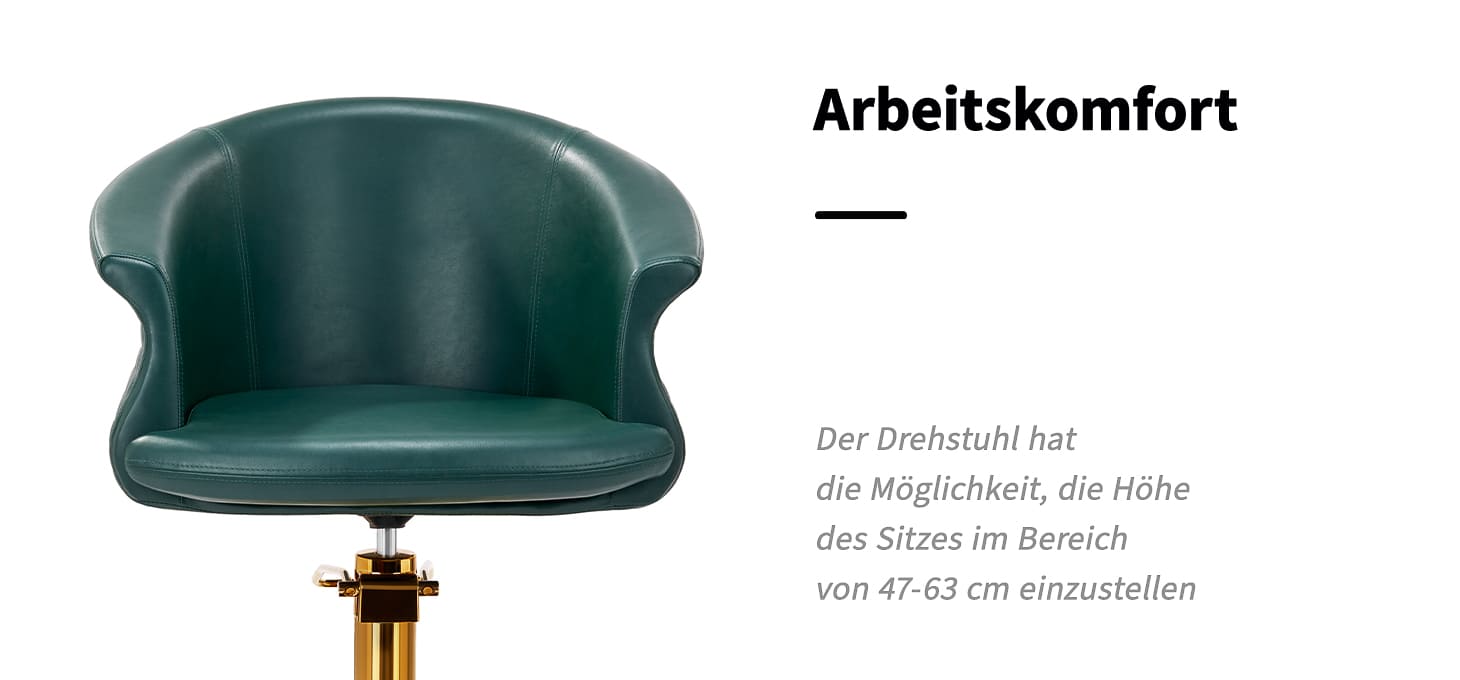 Gabbiano Friseurstuhl Wersal Gold Grün
