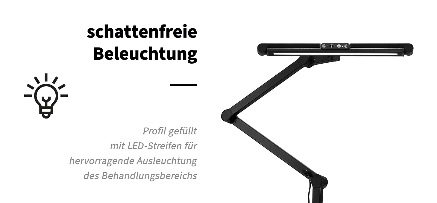 Glow L03 Tisch-OP-Leuchte Schwarz