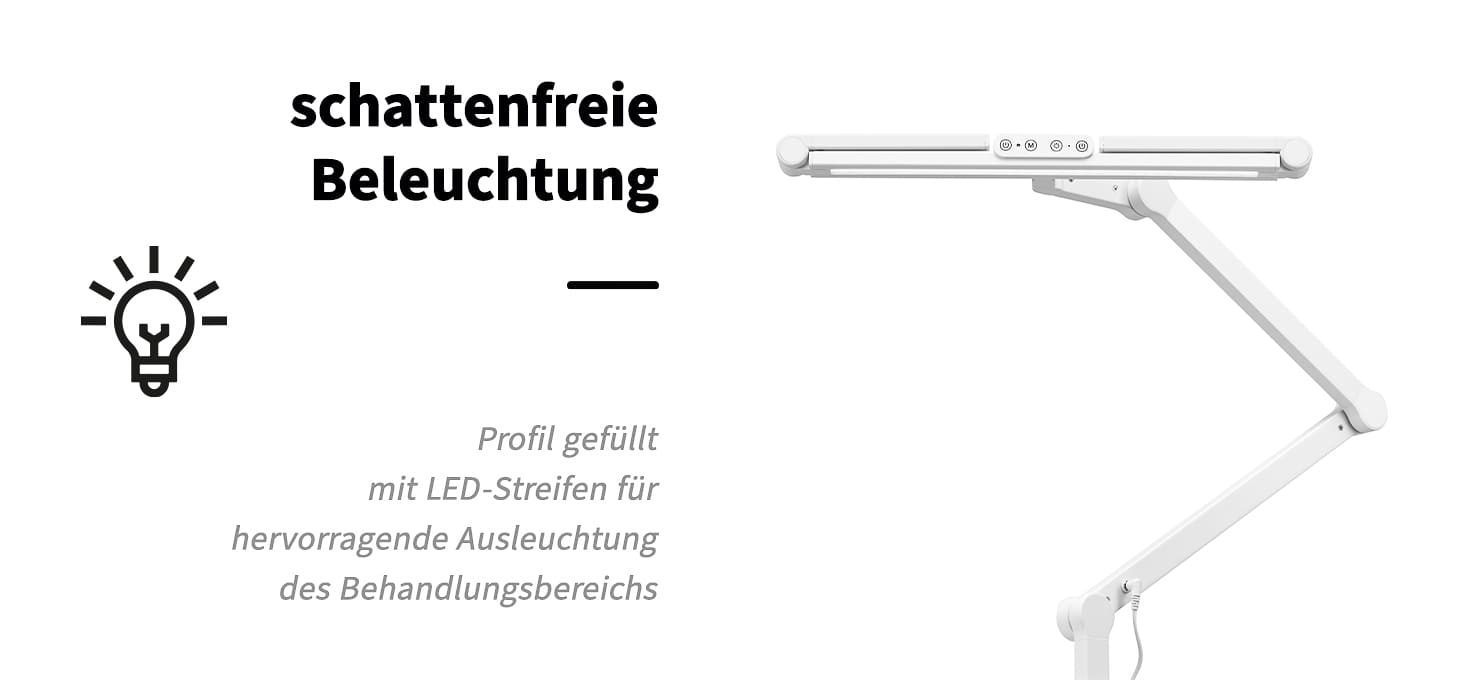 Glow L03 Tisch-OP-Leuchte weiß
