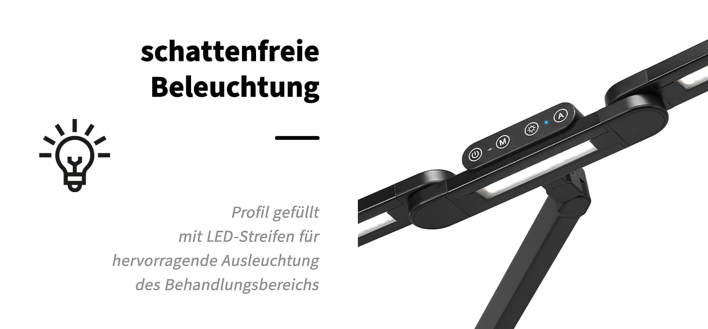 Glow L04 Tisch-OP-Leuchte Schwarz